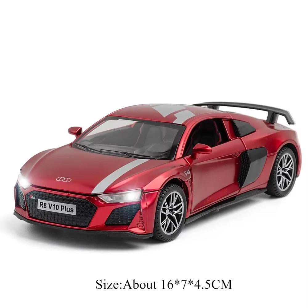 Red Diecast Audi R8 V10 Plus Model 1:32 Scale 10 Red Diecast Audi R8 V10 Plus Model 1:32 Scale - Image 10