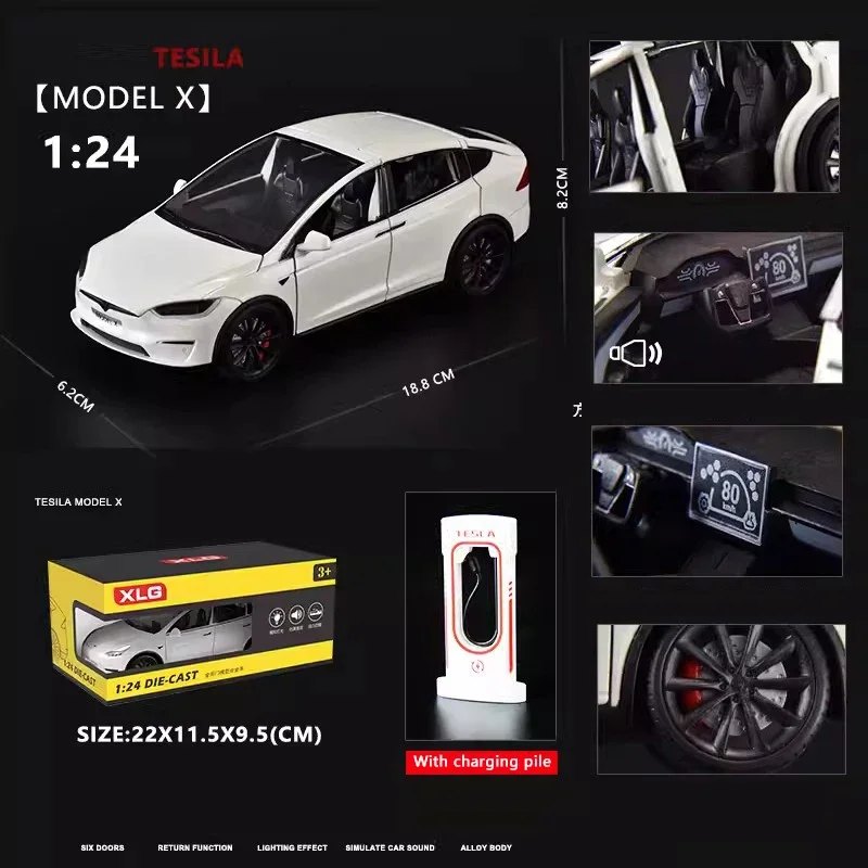 1:24 Scale X Alloy Electric Car Model 11 1:24 Scale X Alloy Electric Car Model - Image 11