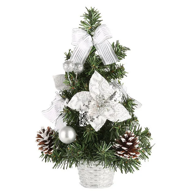 Miniature 30cm Artificial Christmas Tree in Four Colors 2 Miniature 30cm Artificial Christmas Tree in Four Colors - Image 2
