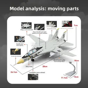 1:72 Scale F-14 Tomcat Fighter Jet Model 10 S98ab7f60ab6644148f0a9a949fd4ebfbG