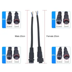 M16 Waterproof Circular Connectors (2-5 Pin) 11 S98de6f5e148442869923b4debed59e21U