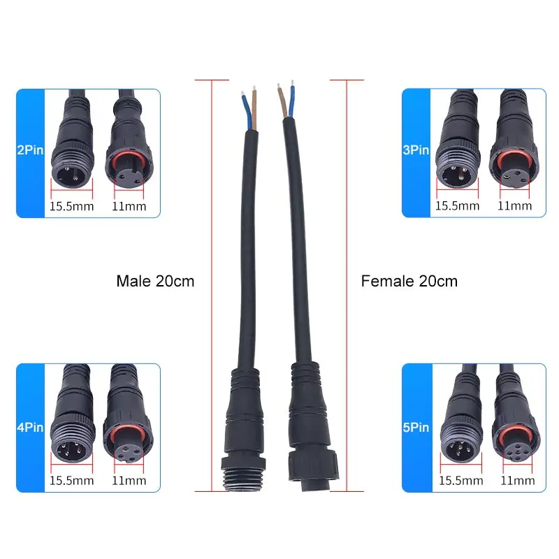M16 Waterproof Circular Connectors (2-5 Pin) 2 M16 Waterproof Circular Connectors (2-5 Pin) - Image 2
