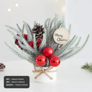 25cm Festive Mini Christmas Tree for Table Decor 13 S98ea6568427849908a0b1d0814ec8173M