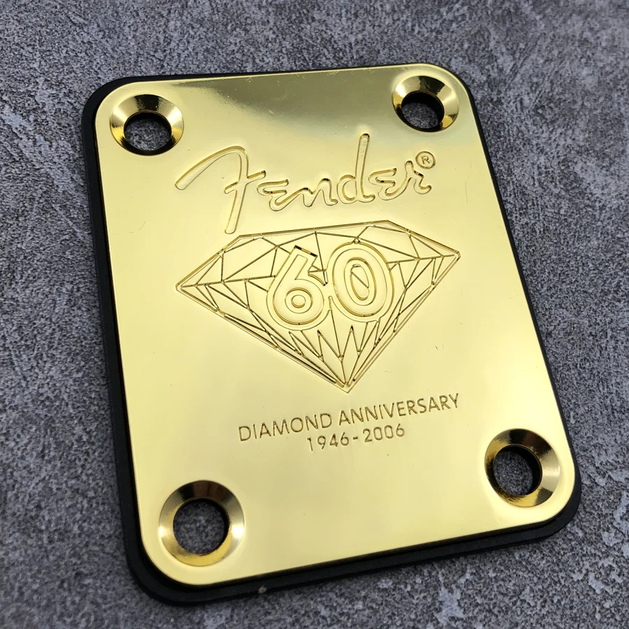 Fender Anniversary Neck Plate in Chrome, Gold, or Black 4 Fender Anniversary Neck Plate in Chrome, Gold, or Black - Image 4