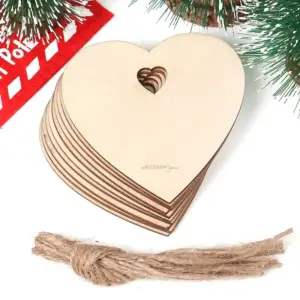 Unfinished Wooden Christmas Ornaments Set (10 Pieces) 27 S999bb223e19b4d1a97983a60aa84528dT