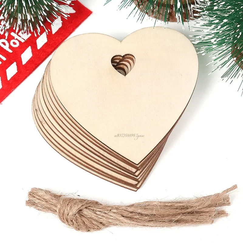 Unfinished Wooden Christmas Ornaments Set (10 Pieces) 12 Unfinished Wooden Christmas Ornaments Set (10 Pieces) - Image 12