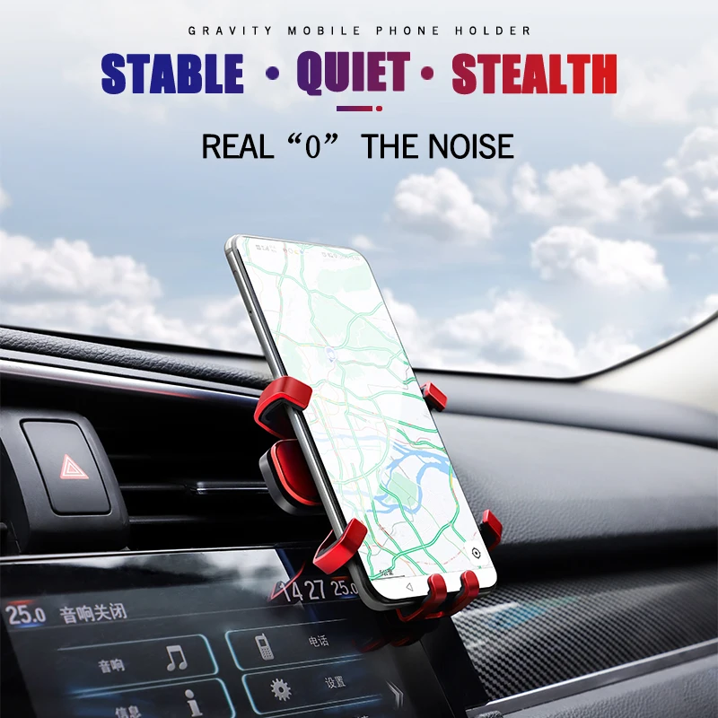 Red Finish Car Phone Holder with 360° Rotation 5 Red Finish Car Phone Holder with 360° Rotation - Image 5