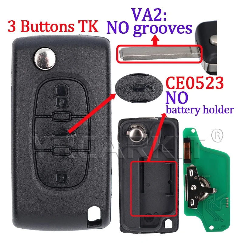 Peugeot Citroen Key Remote Fob 433.9MHz 9 Peugeot Citroen Key Remote Fob 433.9MHz - Image 9
