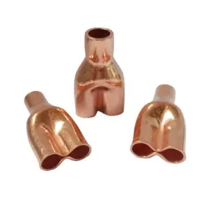 Copper Y-Branch Fitting for Pipe Connections