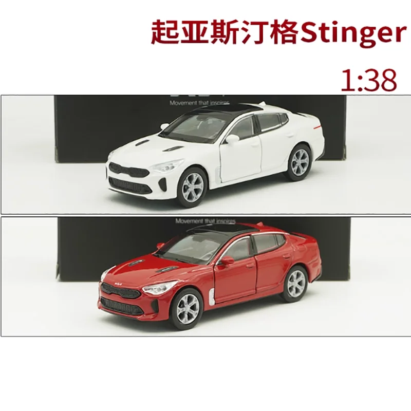White and Red Kia Stinger Diecast Model 1/38 3 White and Red Kia Stinger Diecast Model 1/38 - Image 3