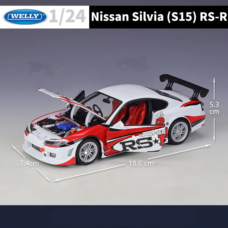 Nissan Silvia S15 RSR 1:24 Diecast Model 4 Nissan Silvia S15 RSR 1:24 Diecast Model - Image 4
