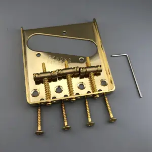 Vintage Gold/TL Guitar Bridge with Brass Saddles 8 S9b593f4b31b3487182b6f65288681961E 1