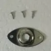 Chrome Guitar Jack Plate for Electric Guitar and Bass