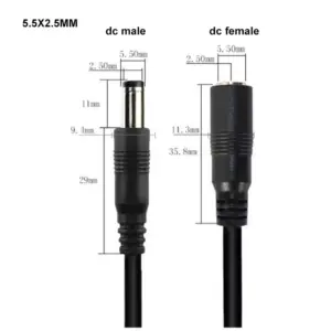 Black DC Splitter Cable 45cm, 5A, 2-4 Ports 13 S9be01a3aeaac44eebd512163e4570b90X