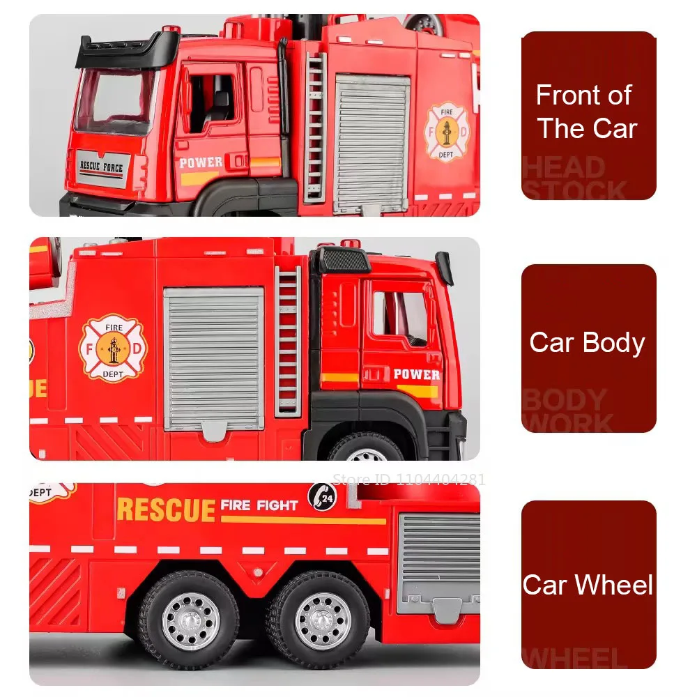 1:32 Scale Fire Rescue Truck Model 6 1:32 Scale Fire Rescue Truck Model - Image 6