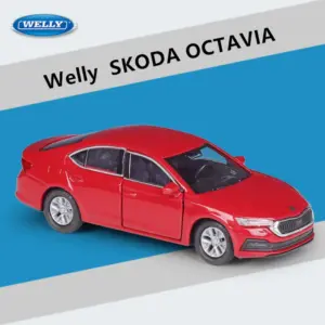 Vibrant Red Welly Skoda Octavia Miniature Model 13 S9cca18ddfd794c34842f23e495bd1d7ff