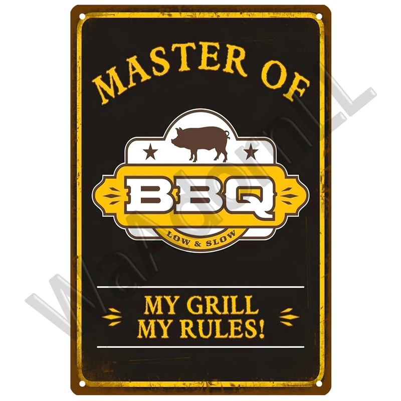 Retro BBQ Party Metal Sign Plaque 20x30 cm 16 Retro BBQ Party Metal Sign Plaque 20x30 cm - Image 16