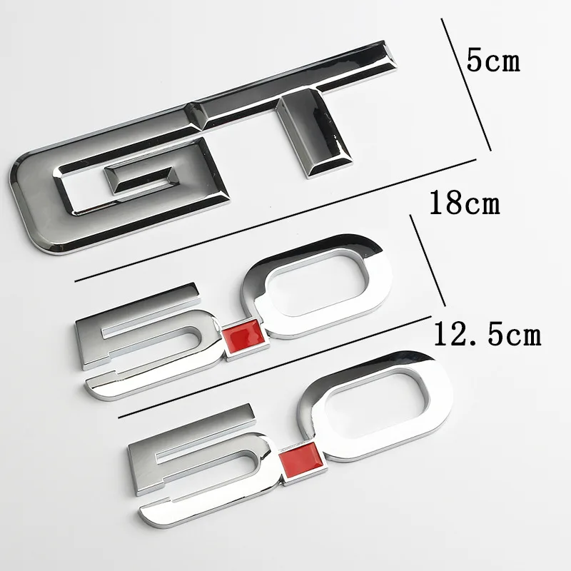 GT 5.0 Metal Badge Set for Cars 5 GT 5.0 Metal Badge Set for Cars - Image 5