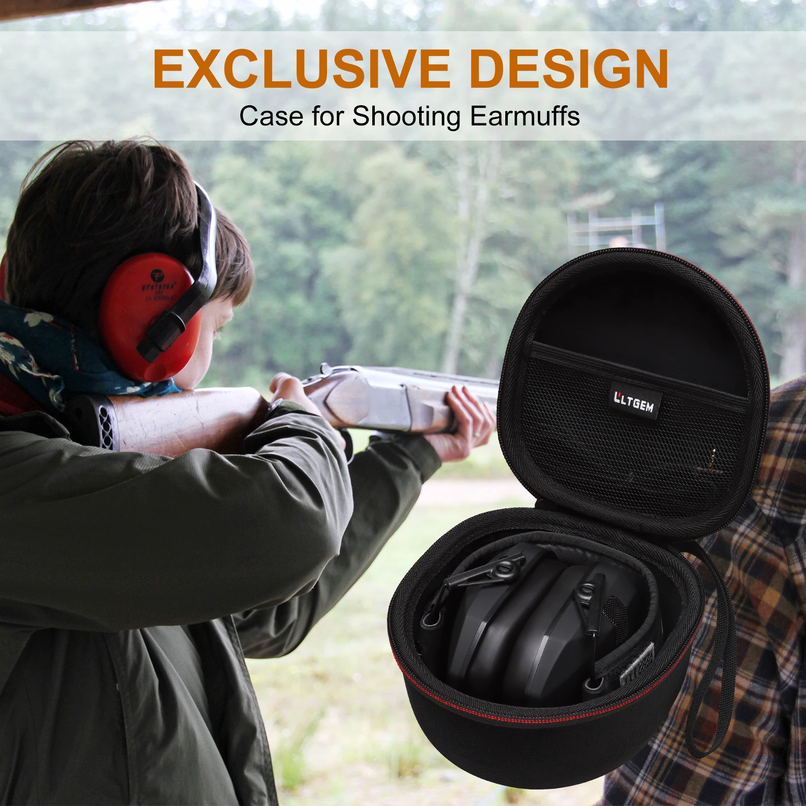 Black EVA Case for Savior Apollo Earmuffs 6 Black EVA Case for Savior Apollo Earmuffs - Image 6