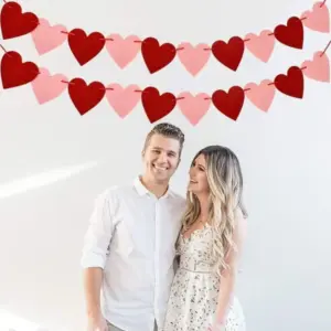 Valentine's Day Red Heart Banner Garland, 3m 11 S9d4f0856a2fe400486ca84e6fbe3e2aeS