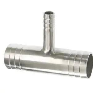 304 Stainless Steel Hose Barb Reducer Tee Fitting