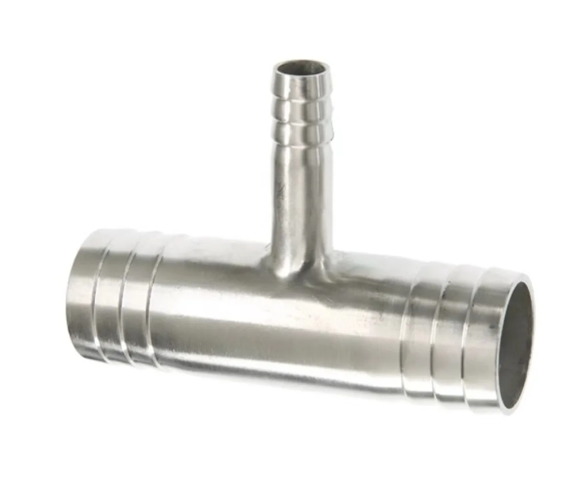 304 Stainless Steel Hose Barb Reducer Tee Fitting 1 304 Stainless Steel Hose Barb Reducer Tee Fitting
