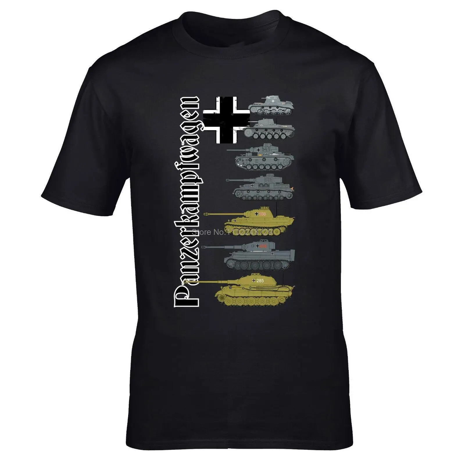 Men’s WW2 German Tank Graphic Oversized T-Shirt 7 Men’s WW2 German Tank Graphic Oversized T-Shirt - Image 7