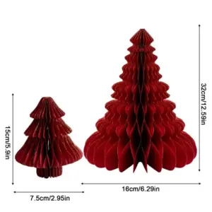 Honeycomb Paper Christmas Tree Set - 2 Pack 17 S9eb767e0960e4260b162183f333222a2d