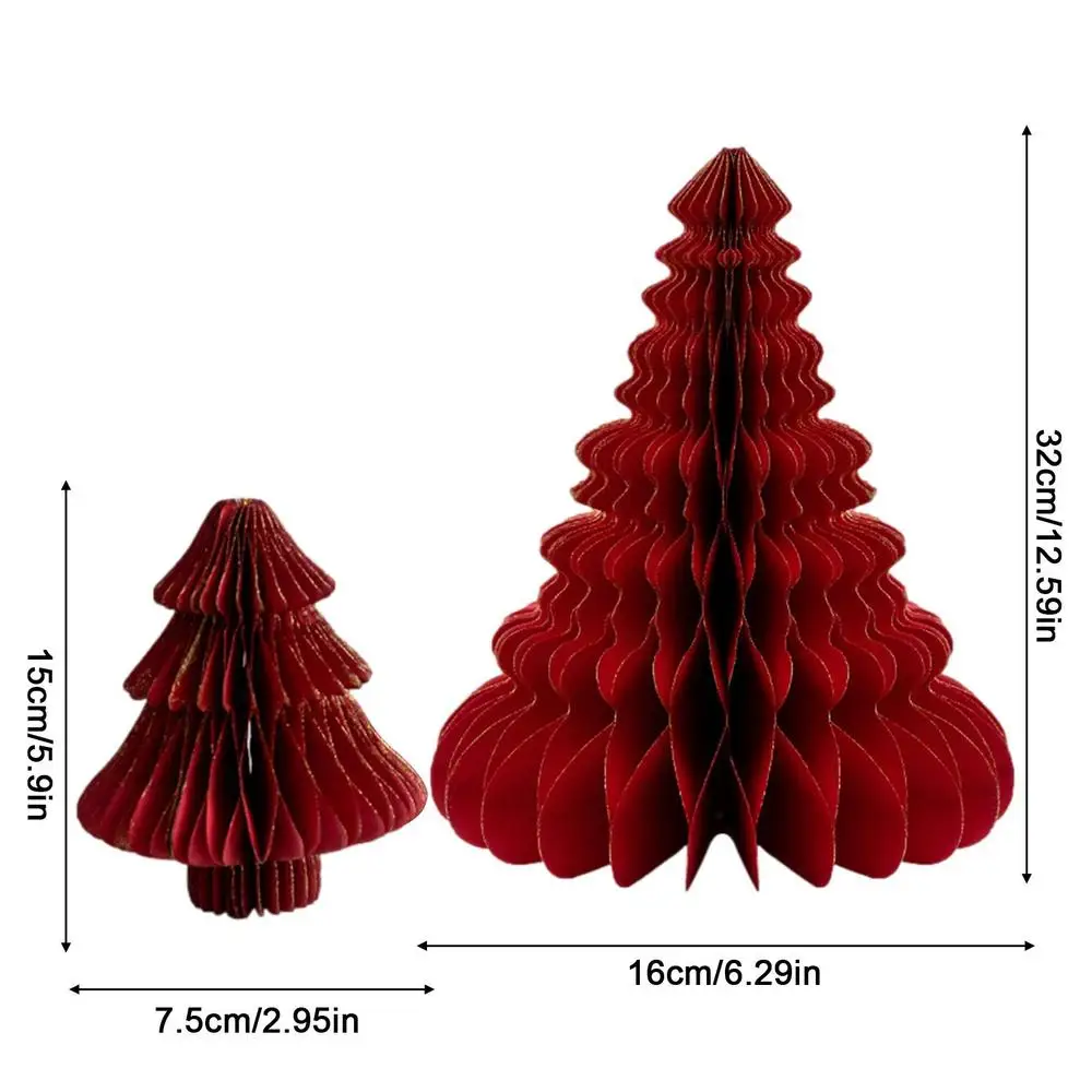 Honeycomb Paper Christmas Tree Set - 2 Pack 9 Honeycomb Paper Christmas Tree Set - 2 Pack - Image 9