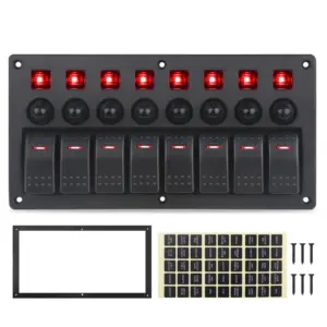 Waterproof Marine Switch Panel with Volt Meter 16 S9f0c407b3cf345a5b599642d4d743d47R