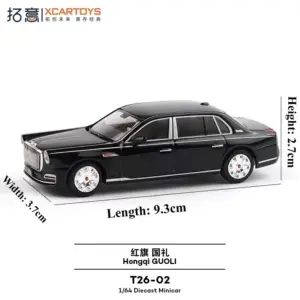 1:64 Black Luxury Sedan Model for Collectors 7 S9f24a376f449429ca654afe1e27c40874
