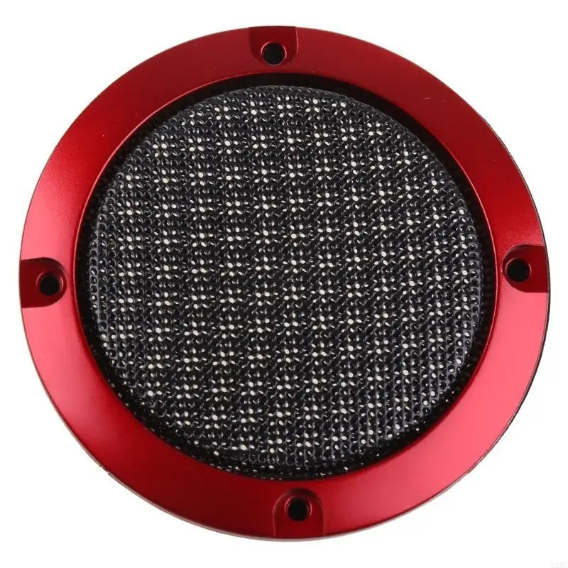 Red 3-Inch Speaker Decorative Circle Set 5 Red 3-Inch Speaker Decorative Circle Set - Image 5