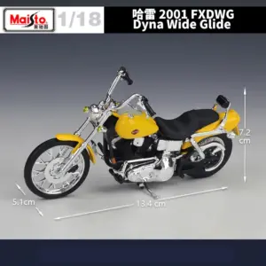 Yellow Harley Davidson FXDWG Model 1:18 Diecast Replica 8 S9fdb179931e5434db2a834c6c784b1fay