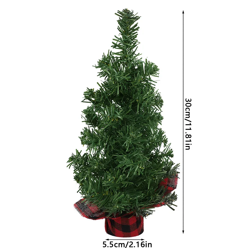 Mini Christmas Tree with Plaid Base in 15, 20, 30cm 9 Mini Christmas Tree with Plaid Base in 15, 20, 30cm - Image 9