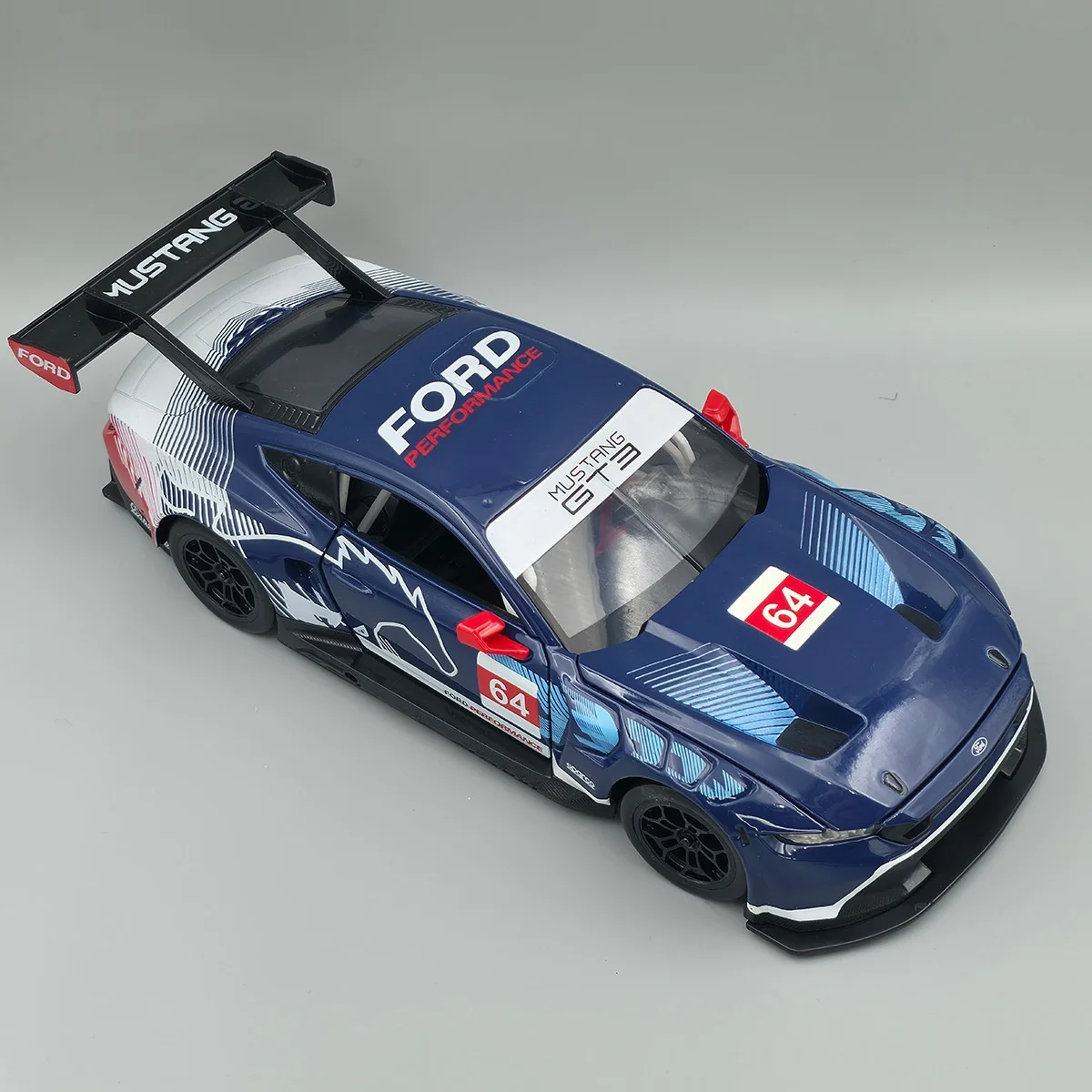 Blue Ford Mustang GT Diecast Model 1:24 Scale 6 Blue Ford Mustang GT Diecast Model 1:24 Scale - Image 6