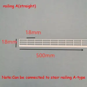 Realistic Model Guardrail Set for Dioramas 15 Sa19e08a05a984e41aa94bb52aabfb906C
