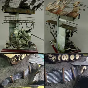 8-Pack 1:35 Scale Metal Corrugated Sheets for Dioramas 11 Sa1df679098ac4260aa2c7b49a10269eaj