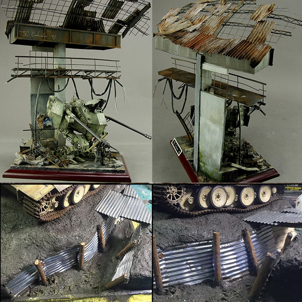 8-Pack 1:35 Scale Metal Corrugated Sheets for Dioramas 5 8-Pack 1:35 Scale Metal Corrugated Sheets for Dioramas - Image 5