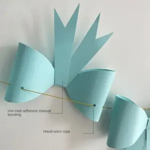 Pink Paper Garland Banner with Large Bows 14 Sa23b523bd0634636bb03e12367a8e76cm