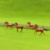 Set of 12 Realistic Horse Models in 1:87 Scale
