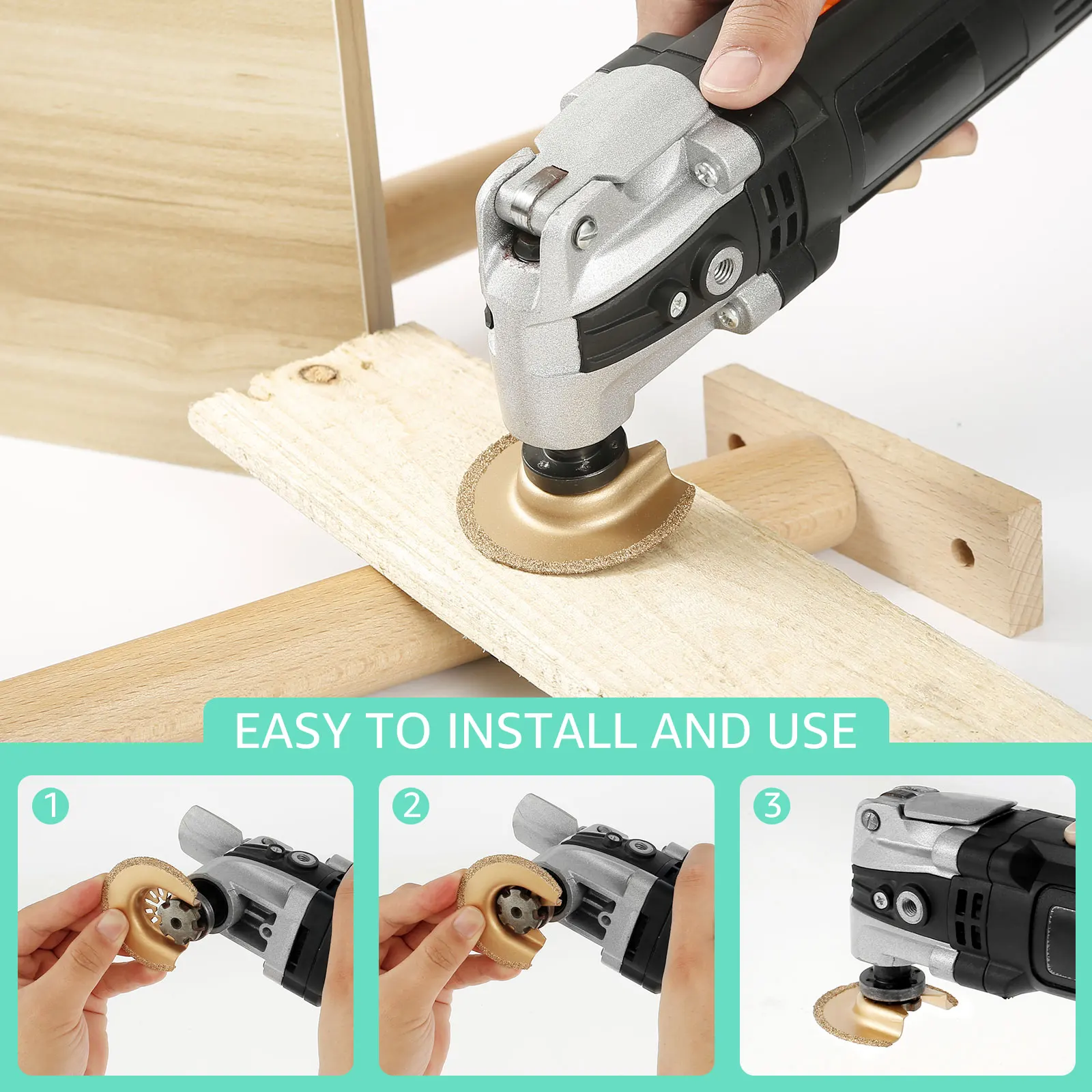 High-Quality Gold Oscillating Saw Blades Set 4 High-Quality Gold Oscillating Saw Blades Set - Image 4