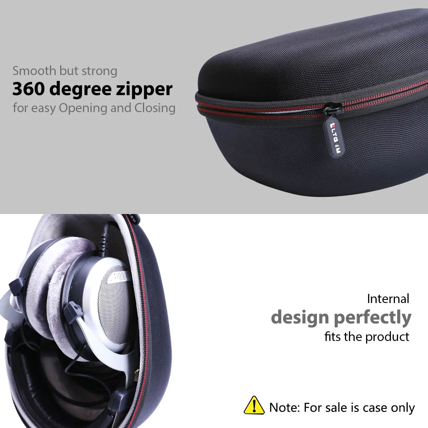 Dark Grey EVA Case for Beyerdynamic DT 880 2 Dark Grey EVA Case for Beyerdynamic DT 880 - Image 2