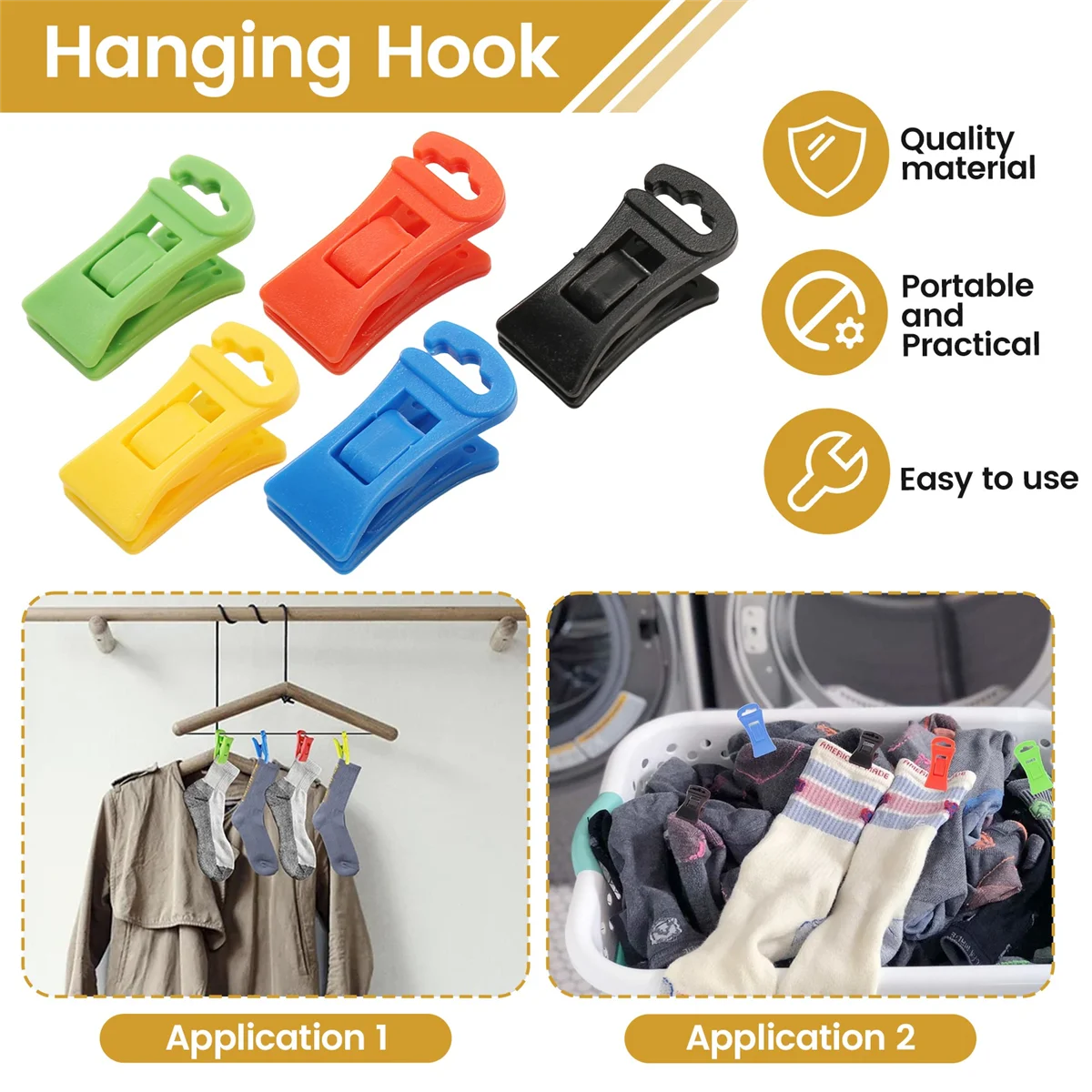 60 Colorful Sock Clips for Laundry Organization 6 60 Colorful Sock Clips for Laundry Organization - Image 6