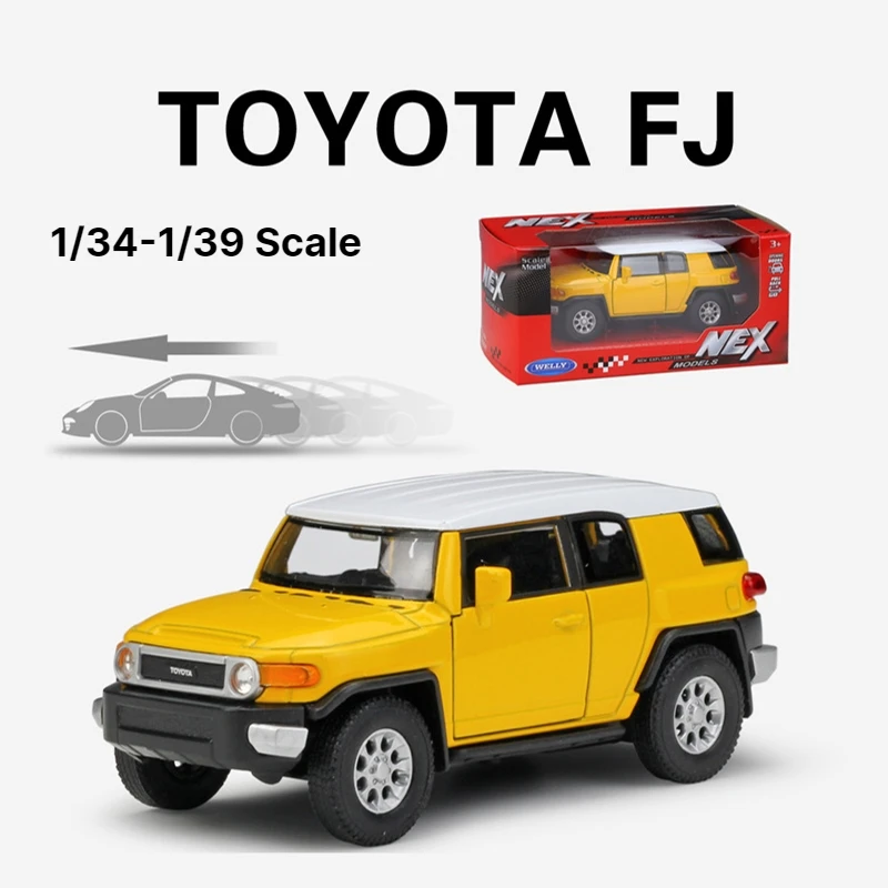 Vibrant Yellow 1:36 Scale Toyota FJ Cruiser Model 2 Vibrant Yellow 1:36 Scale Toyota FJ Cruiser Model - Image 2