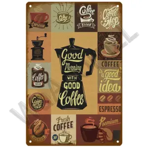 Coffee Themed Tin Sign Collection 20x30 cm 30 Sa4fd1da2fc384d3f84f7576893b3ca2fD