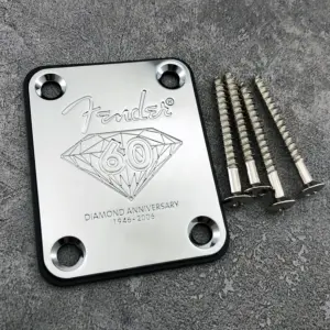 Fender Anniversary Neck Plate in Chrome, Gold, or Black 8 Sa52fbbe933a54b859b144ddf04853bd03