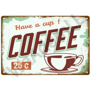 Coffee Themed Tin Sign Collection 20x30 cm 36 Sa5ef8376a82c4734a87b61a4e8fec713m