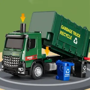 Green 1:30 Scale City Garbage Truck Model 13 Sa5f1a27fa52c430f892477693d6c25e6R