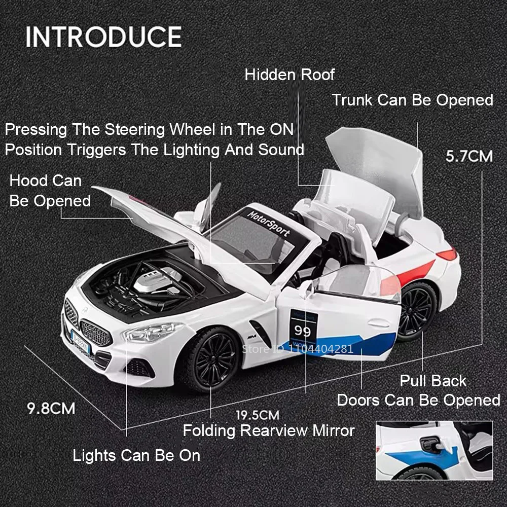 1:22 Scale Sports Car Diecast Model 2 1:22 Scale Sports Car Diecast Model - Image 2