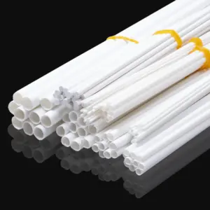 White ABS Plastic Round Tube Set - 20 pcs